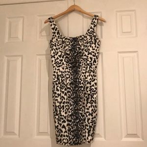 Black and white leopard print dress